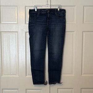 American Eagle Outfitters Super Low Rise Jegging Skinny Jeans Dark Wash 18L